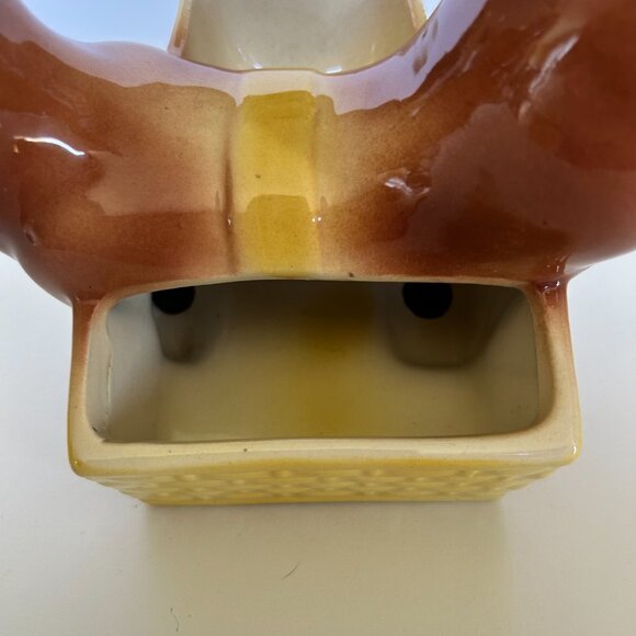 Vintage 1950s Ceramic Dachshund Wiener Dog Dresser Valet, Caddy, Planter - Picture 9 of 9